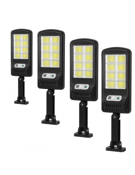 Set 4 x Lampa solara 8 celule, cu incarcare solara, 100W, 160