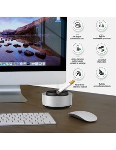 Scrumiera electrica inteligenta,cu aspiratie, alimentare 2