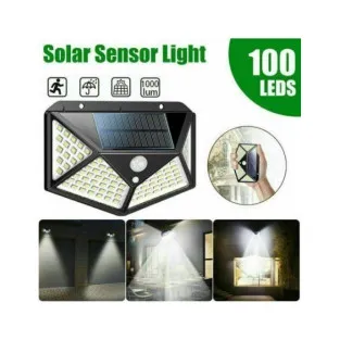 Set 6 lampi solare cu senzor de miscare, 100 LED-uri si 3 2
