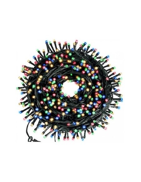 Instalatie LED rola, 50m, 300 LED-uri mari tip diamant, diverse