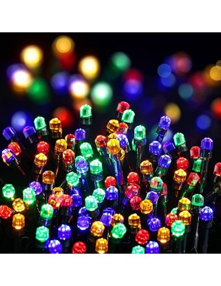 Instalatie LED rola, 50m, 300 LED-uri mari tip diamant, diverse