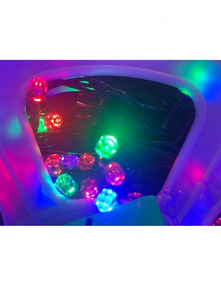 Instalatie LED rola, 50m, 300 LED-uri mari tip diamant, diverse