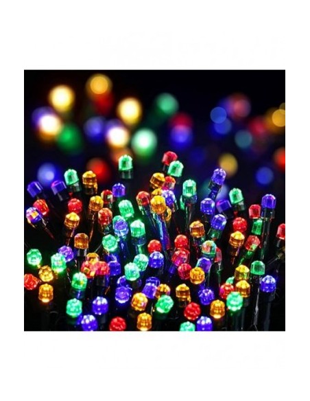 Instalatie LED rola, 50m, 300 LED-uri mari tip diamant, diverse