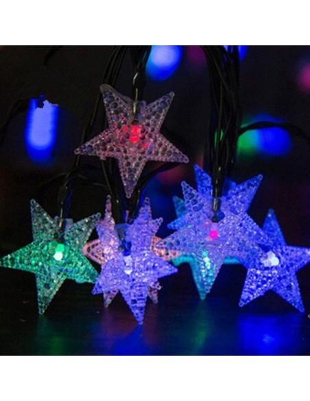 1+1 Instalatie solara 50 LED stelute, multicolor