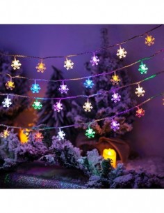 Set 2 x Instalatie solara cu 50 fulgi LED-multicolor 2