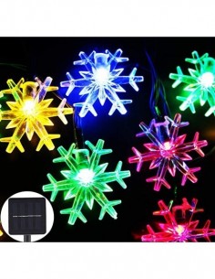 Set 2 x Instalatie solara cu 50 fulgi LED-multicolor