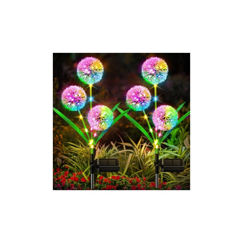 Set 2 x Lampa solara papadie, decoratiune gradina
