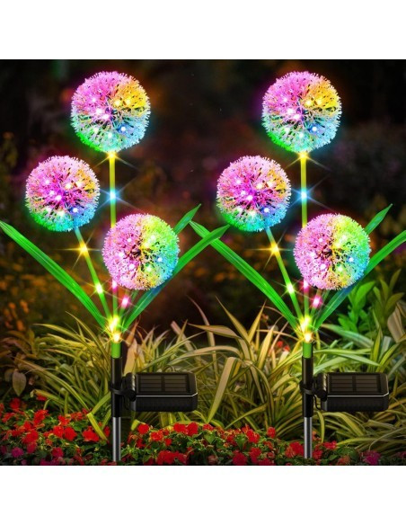 Set 2 x Lampa solara papadie, decoratiune gradina