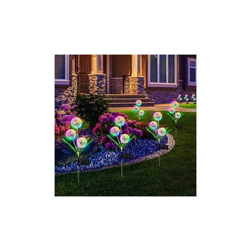 Set 2 x Lampa solara papadie, decoratiune gradina