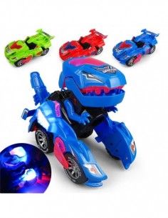 Masinuta cu sunete si lumini ce se transforma in dinozaur 2