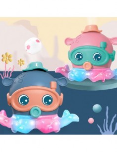 Caracatita muzicala, interactiva cu lumini, sufla mingea