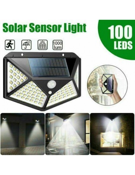 Set 20 x Lampa 100 LED cu panou solar, senzor de miscare