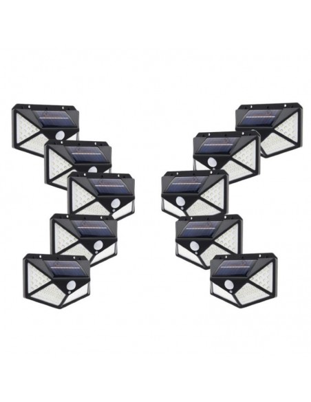 Set 20 x Lampa 100 LED cu panou solar, senzor de miscare