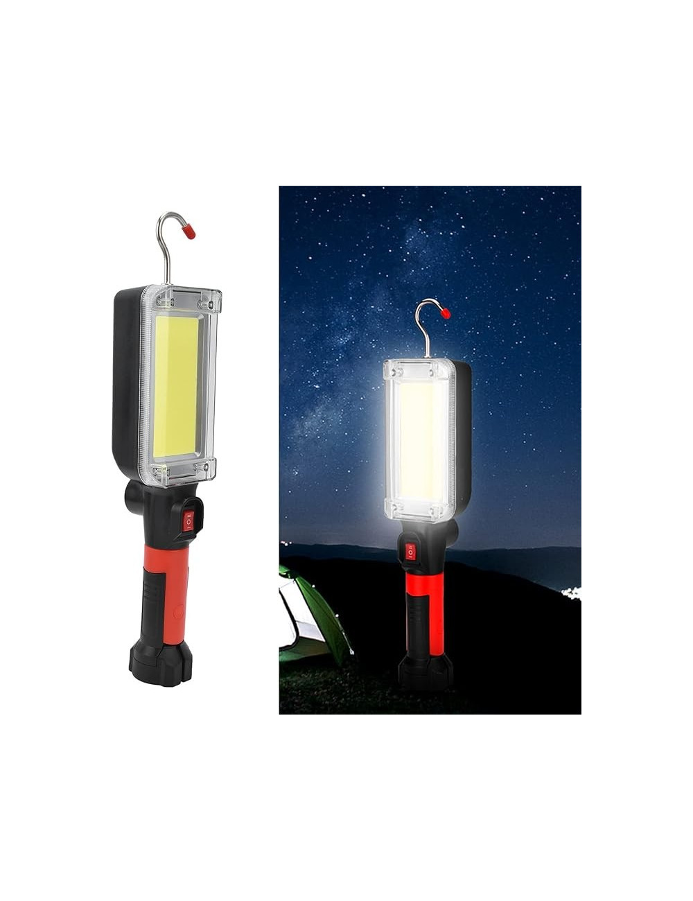 Lampa Magnetica Acumulatori, 20W, COB LED, USB-C, Carlig, USB
