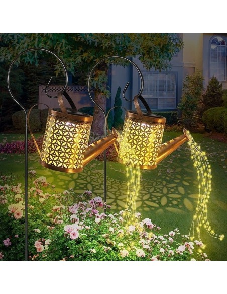 Set 2 x Stropitoare solara cu lumini pentru gradina Set 2 x Stropitoare solara cu lumini pentru gradina
