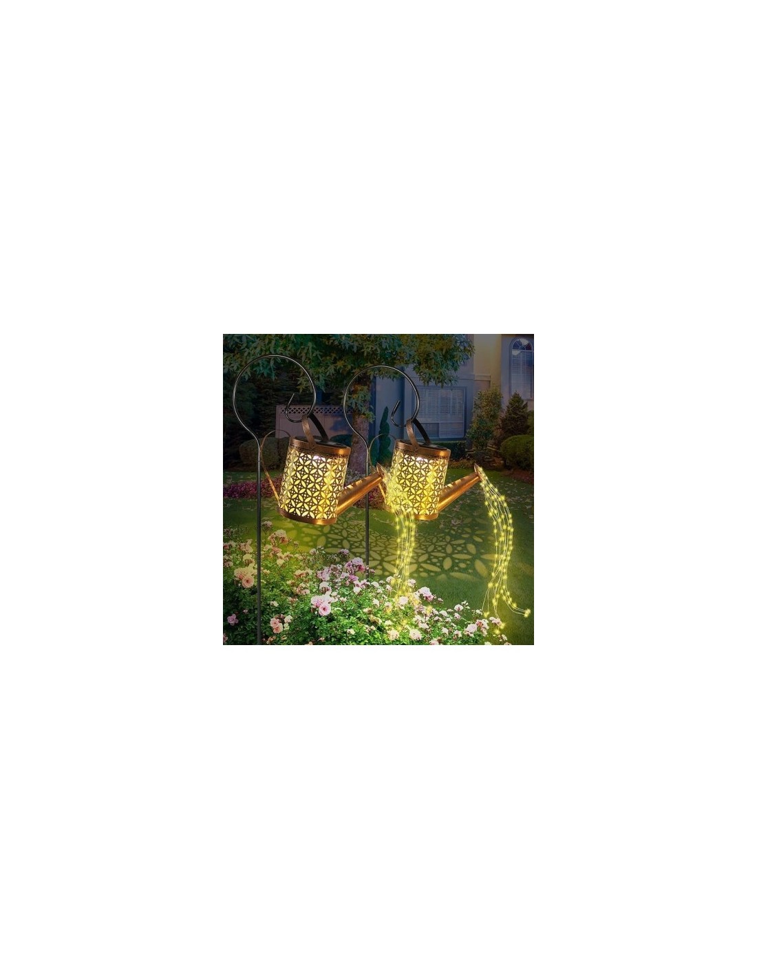 Set 2 x Stropitoare solara cu lumini pentru gradina Set 2 x Stropitoare solara cu lumini pentru gradina