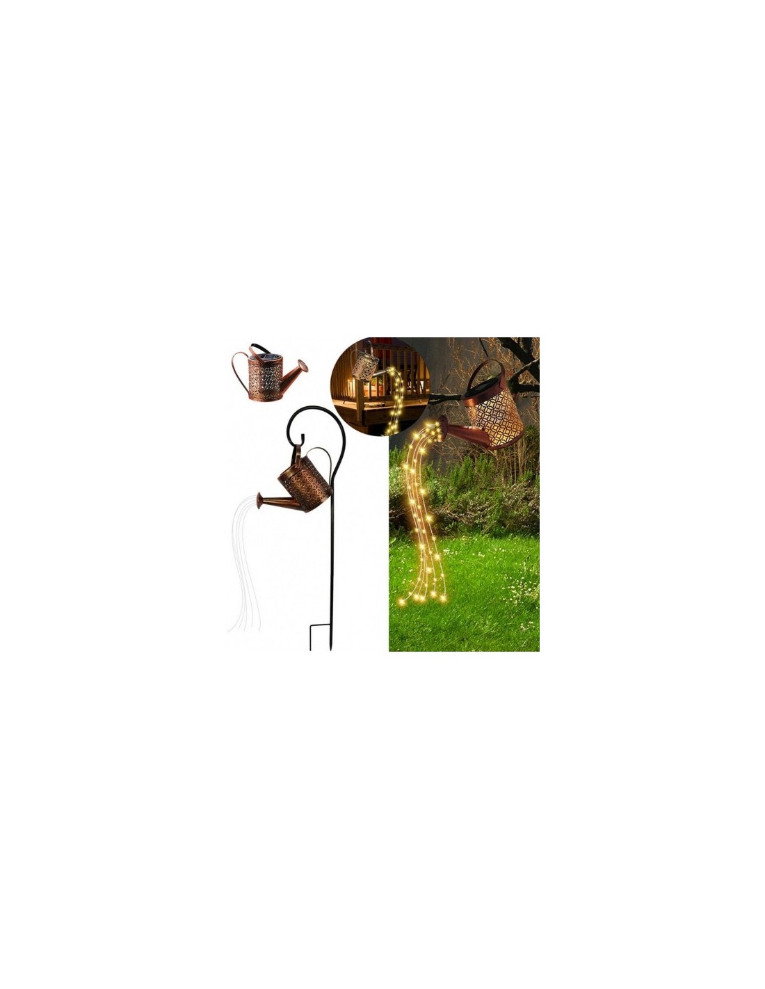 Set 2 x Stropitoare solara cu lumini pentru gradina Set 2 x Stropitoare solara cu lumini pentru gradina