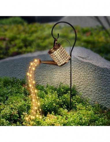 Set 2 x Stropitoare solara cu lumini pentru gradina Set 2 x Stropitoare solara cu lumini pentru gradina