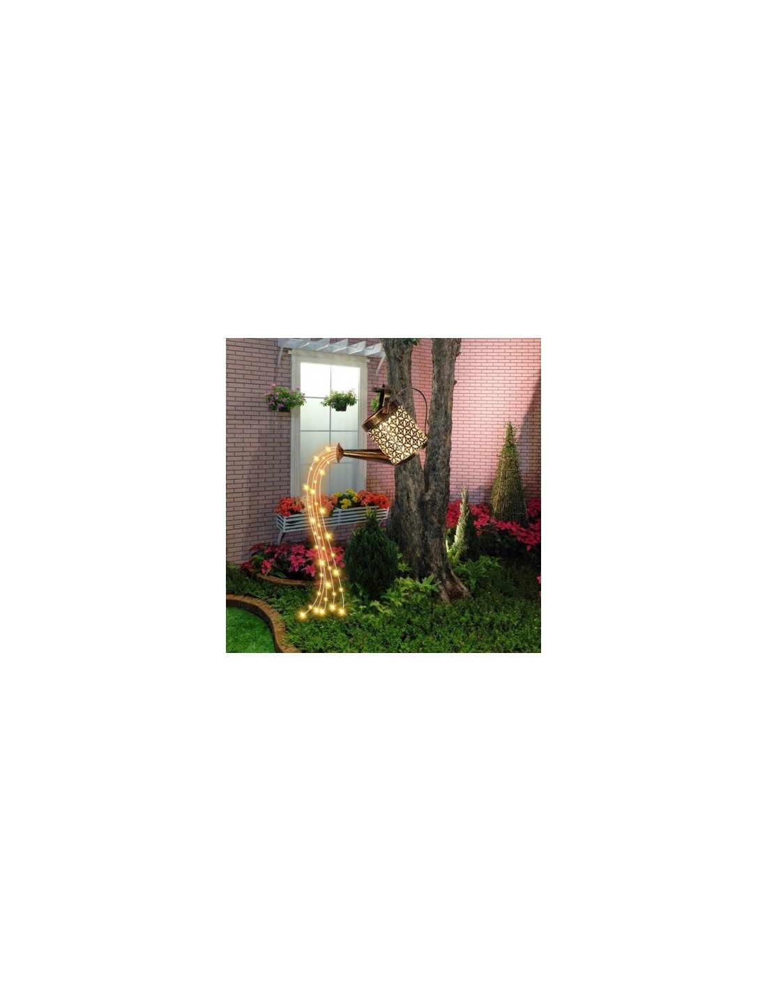 Set 2 x Stropitoare solara cu lumini pentru gradina Set 2 x Stropitoare solara cu lumini pentru gradina