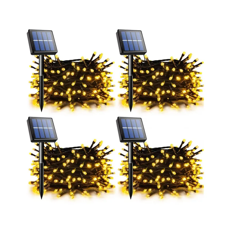 Set 4 x Instalatie solara 100 LED