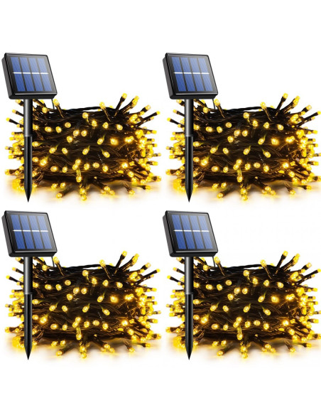 Set 4 x Instalatie solara 100 LED