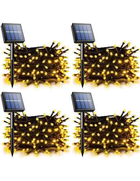 Set 4 x Instalatie solara 100 LED