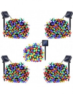 Set 5 x instalatie solara 100 LED, culoare multicolor