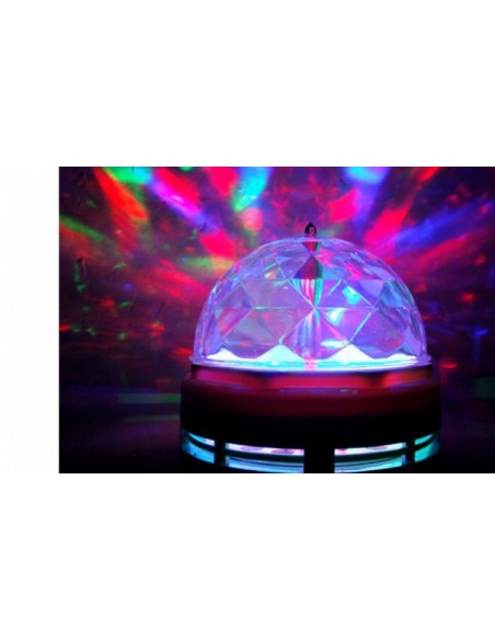 Bec Disco rotativ multicolor cu LED red-mag.ro