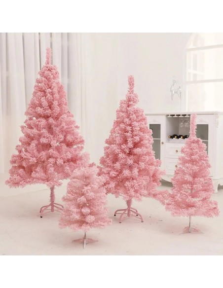 Brad de Craciun pin nins cu suport inclus 1,8 m culoare roz