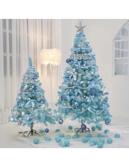 Brad de Craciun pin nins cu suport inclus 1,8 m culoare bleu