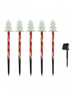 Set 5 x Acadele bradut de exterior cu incarcare solara