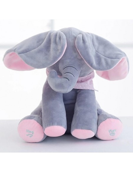 Elefant interactiv Peek-a-Boo din pluș