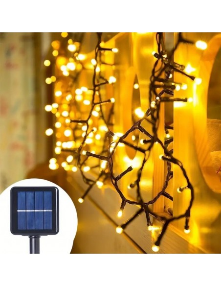 Instalatie solara 300 LED cu panou solar si controler, lungime