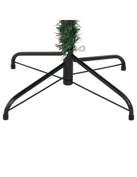 Brad artificial verde cu varfuri albe, 180cm + suport metalic