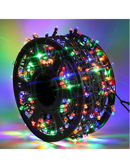 Instalatie LED sir 50m, cu 300 led mare tip diamant, IP 44, 8