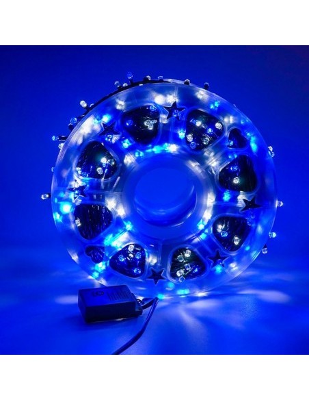 Instalatie LED sir 50m, cu 300 led mare tip diamant, IP 44, 8