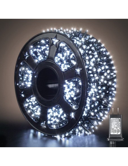 Instalatie LED sir 50m, cu 300 led mare tip diamant, IP 44, 8