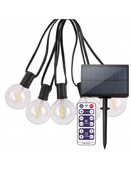 Ghirlanda luminoasa de Craciun, Exterior IP44, cu panou, 4.5 m