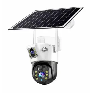 Camera de supraveghere duala, cu panou solar si Wi-Fi 2