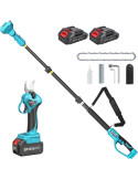 Set Foarfeca de Gradina și Mini Drujba 6 inch, 48V, 2