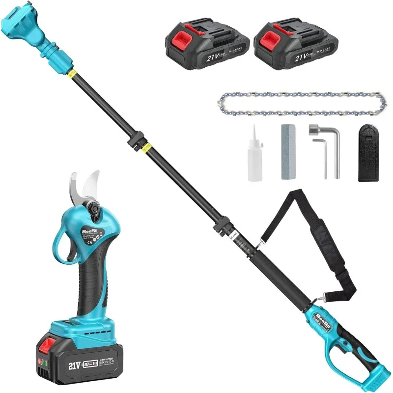 Set Foarfeca de Gradina și Mini Drujba 6 inch, 48V, 2