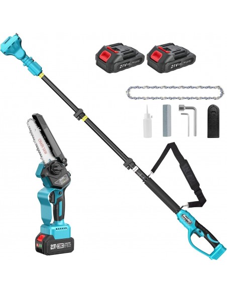 Set Foarfeca de Gradina și Mini Drujba 6 inch, 48V, 2