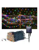 Instalatie 1000 LED cu panou solar mare, 100 M, Multicolor