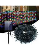 Instalatie 1000 LED cu panou solar mare, 100 M, Multicolor