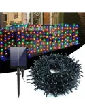 Instalatie 1000 LED cu panou solar mare, 100 M, Multicolor