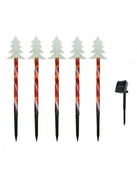 Set 5 x Acadele bradut de exterior cu incarcare solara