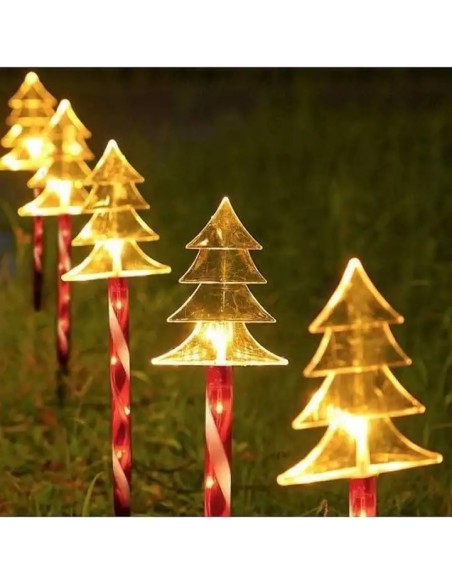 Set 5 x Acadele bradut de exterior cu incarcare solara