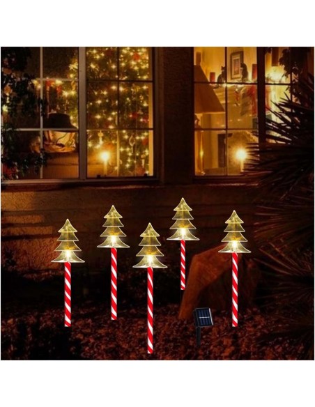 Set 5 x Acadele bradut de exterior cu incarcare solara