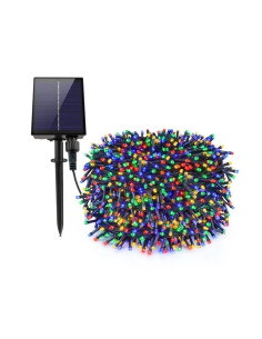 Instalatie 1000 LED cu panou solar mare, 100 M, pentru 2