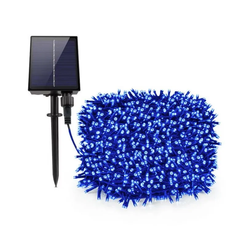 Instalatie 1000 LED cu panou solar mare, 100 M, pentru